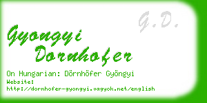 gyongyi dornhofer business card